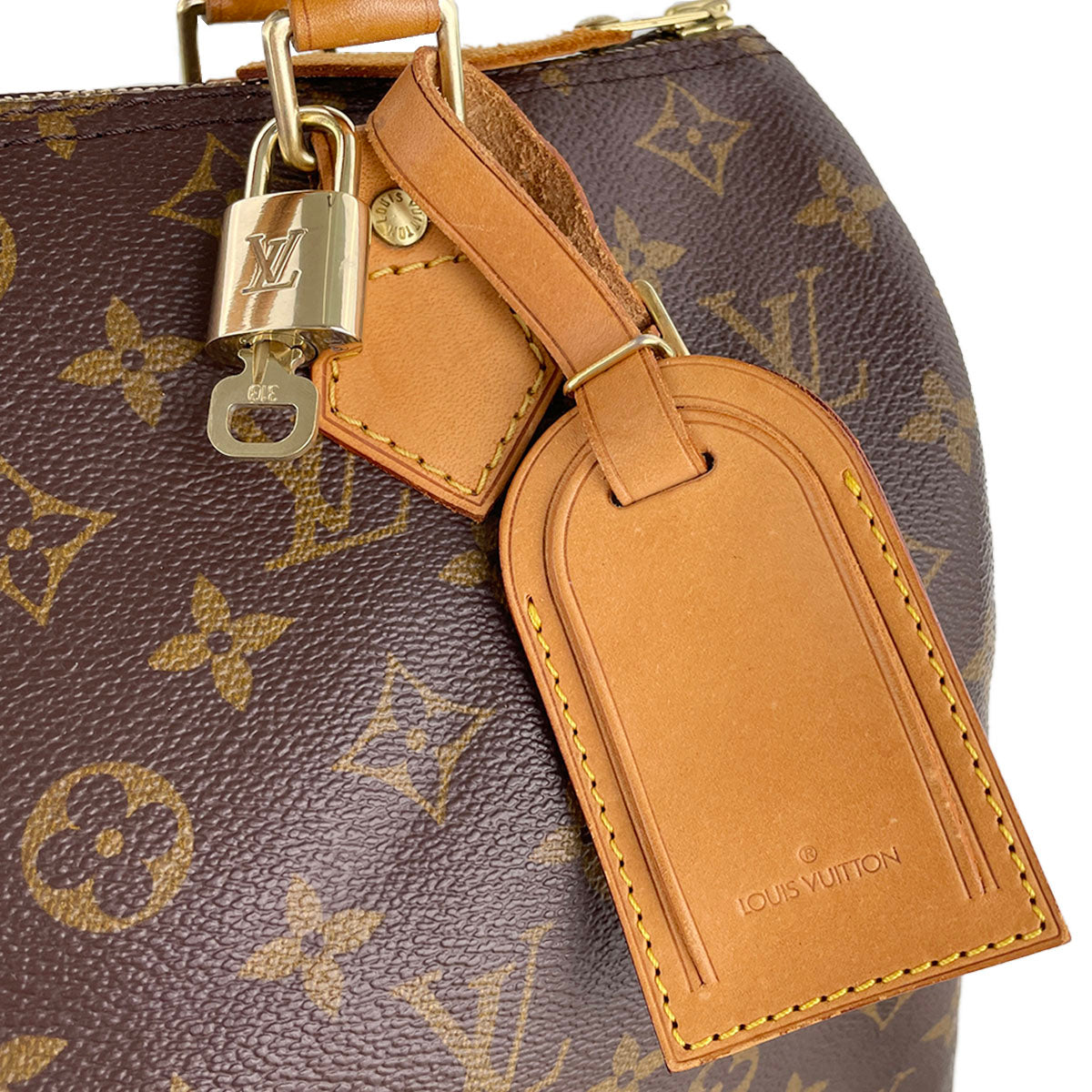 Louis Vuitton Monogram Speedy 30 Coated Canvas Fabric Brown Handbag 4865