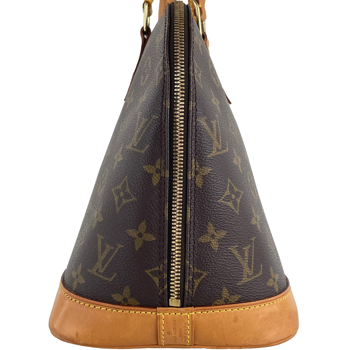 Louis Vuitton Monogram Alma Coated Canvas Fabric Brown Handbag 4912