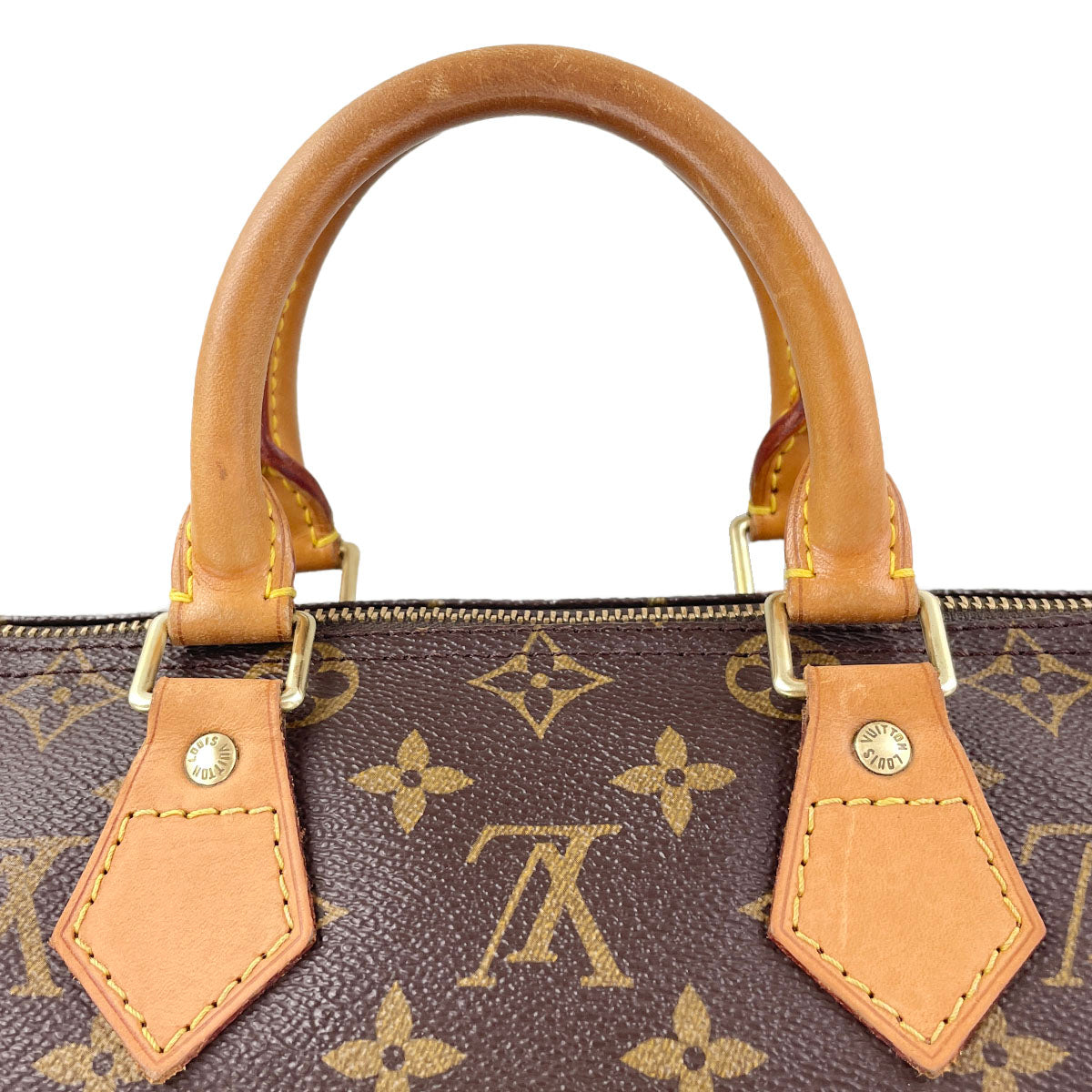 Louis Vuitton Monogram Speedy 25 Coated Canvas Fabric Brown Handbag 4941