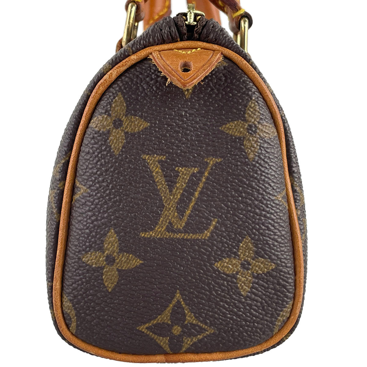 Louis Vuitton Monogram Mini speedy 2way Coated Canvas Fabric Brown Handbag 4884