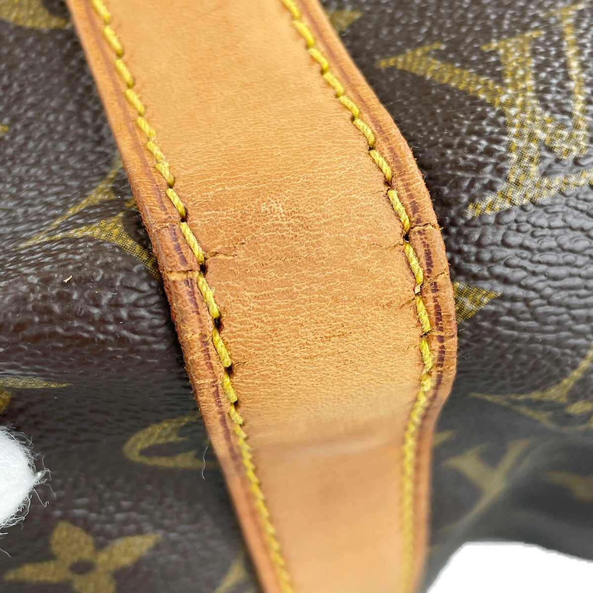 Louis Vuitton Monogram Keepall 50 Leather Fabric Brown Boston Bag 4662