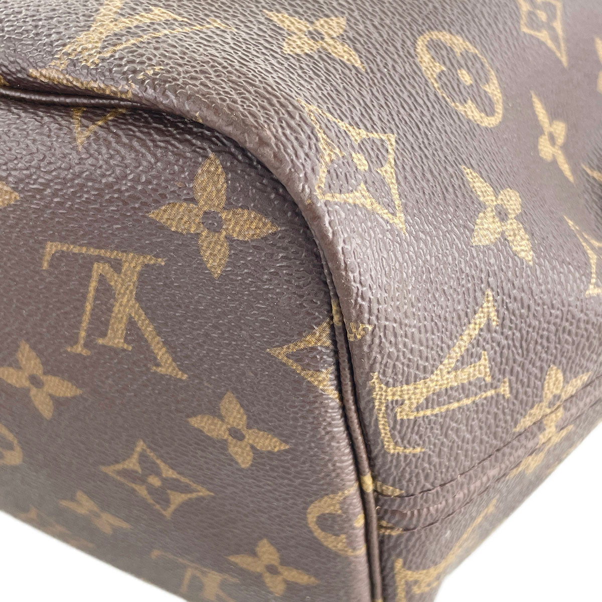 Louis Vuitton Monogram Neverfull MM Coated Canvas Fabric Brown Tote bag 4910