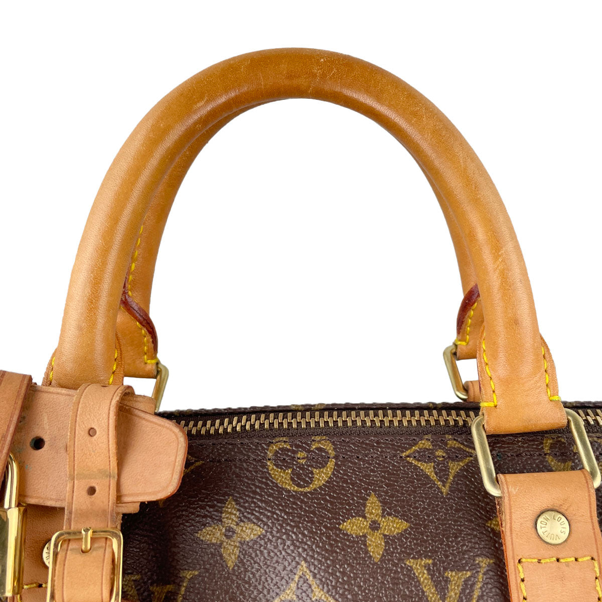 Louis Vuitton Monogram Keepall 50 Leather Fabric Brown Boston Bag 4662
