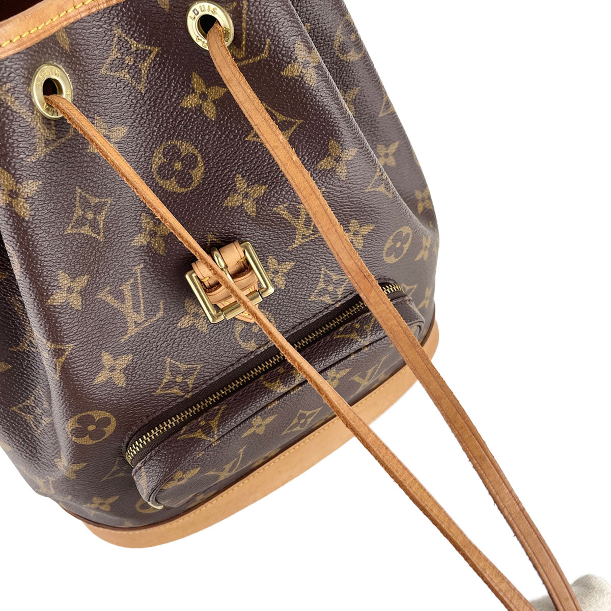 Louis Vuitton Monogram Montsouris MM Coated Canvas Brown Backpack Bag 4943