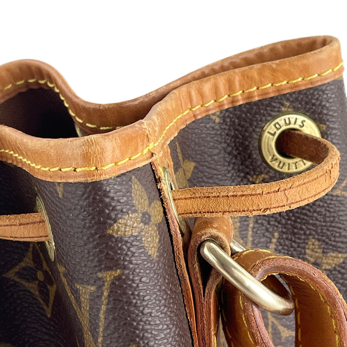 Louis Vuitton Monogram Petit Noe Coated Canvas Fabric Brown Shoulder bag 4846
