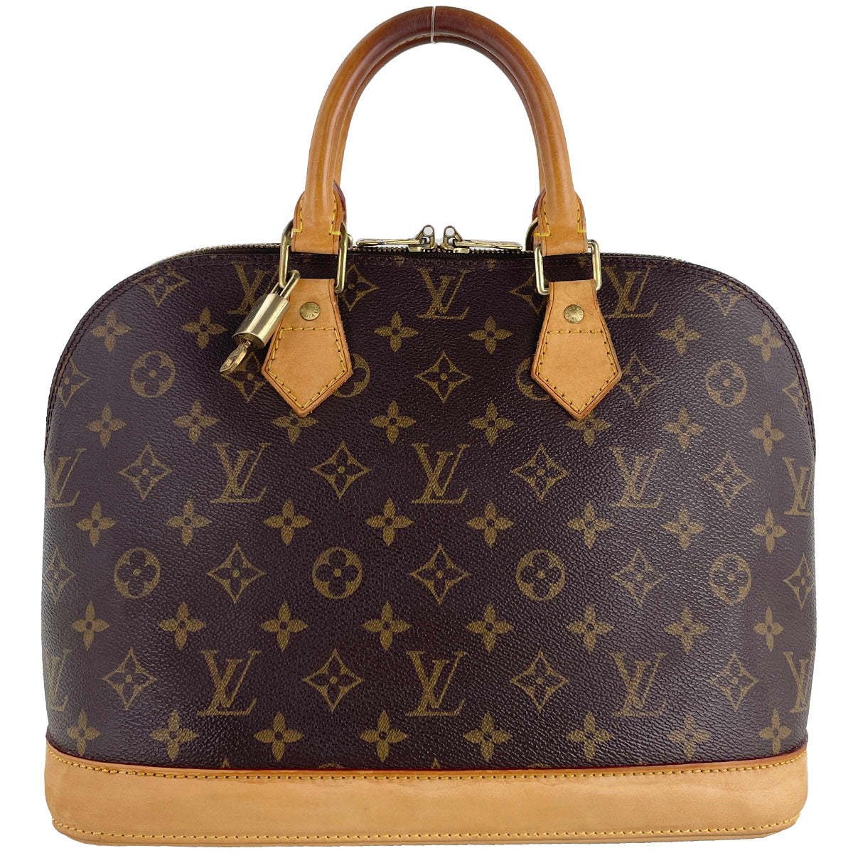 Louis Vuitton Monogram Alma Coated Canvas Fabric Brown Handbag 4913