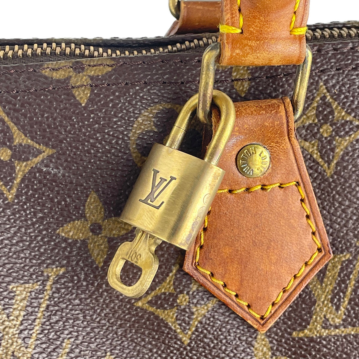 Louis Vuitton Monogram Speedy 30 Coated Canvas Fabric Brown Handbag 4914
