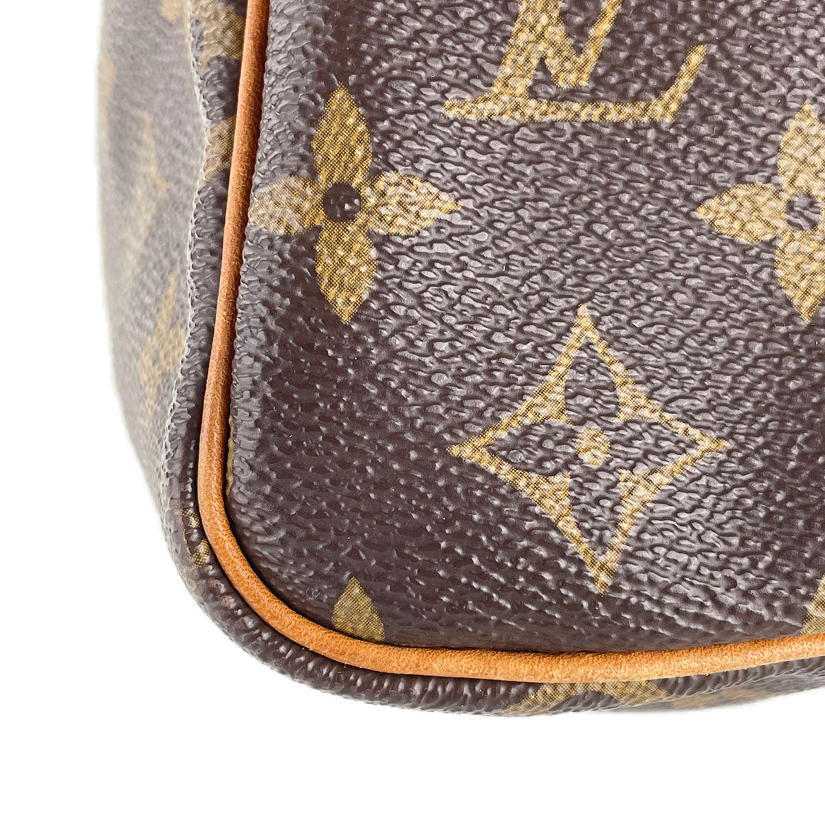 Louis Vuitton Monogram Speedy 25 Coated Canvas Fabric Brown Handbag 4941