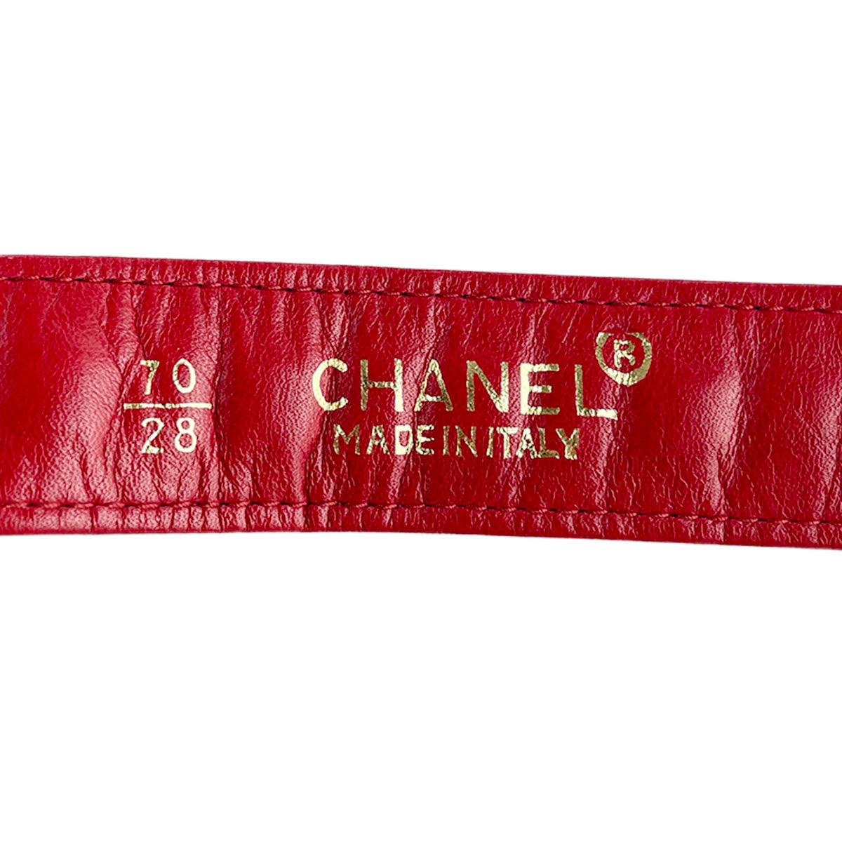 CHANEL Matelasse Lambskin Leather Red Waist bag 4856