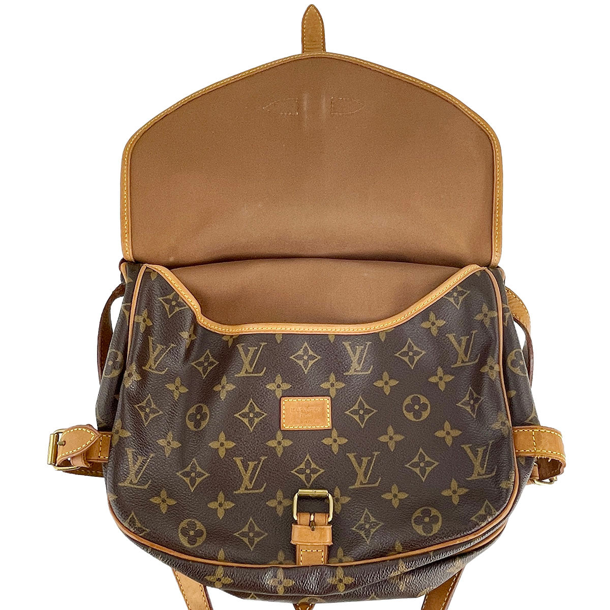Louis Vuitton Monogram Saumur 30 Coated Canvas Fabric Brown Shoulder bag 4852