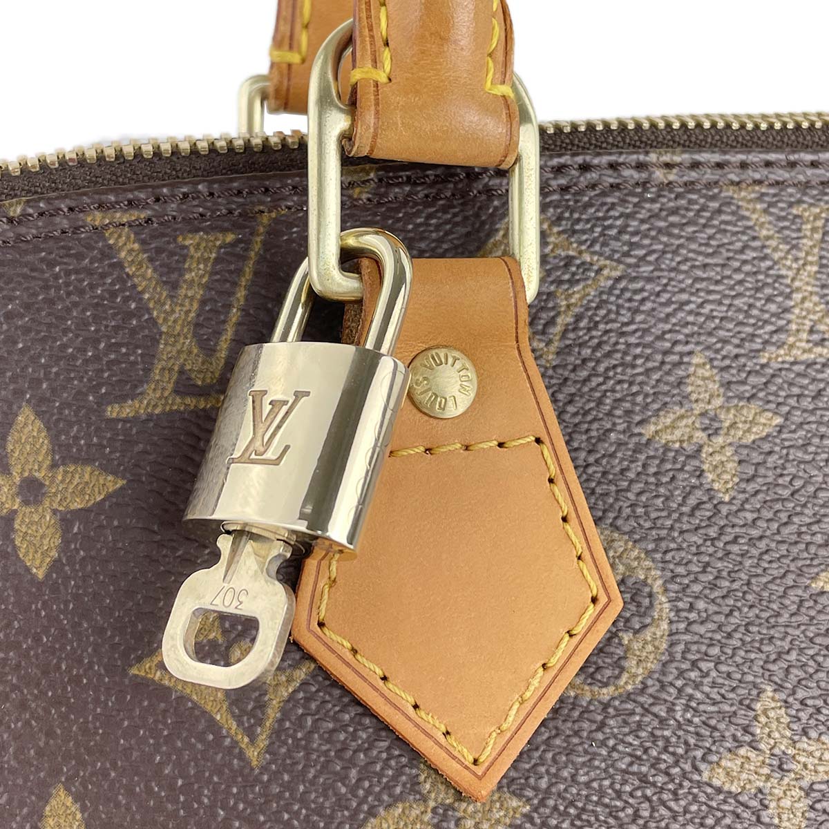 Louis Vuitton Monogram Alma Coated Canvas Fabric Brown Handbag 4881