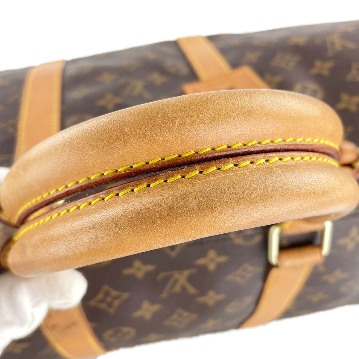 Louis Vuitton Monogram Keepall 55 Coated Canvas Fabric Brown Boston Bag 4888