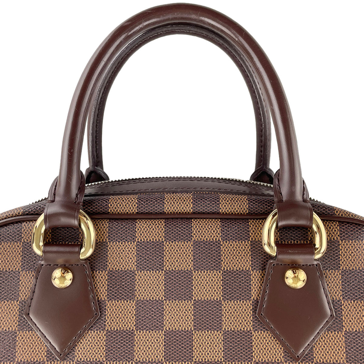 Louis Vuitton Damier Duomo Coated Canvas Suede Brown Handbag 4905