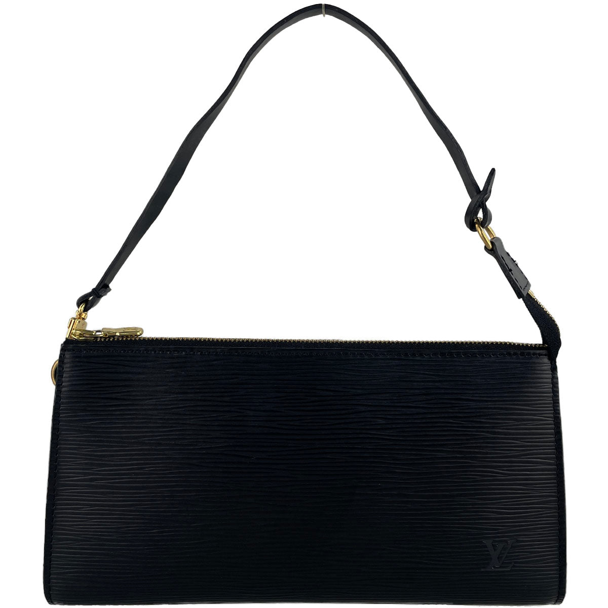 Louis Vuitton Epi Pochette Accessoires Leather Suede Black Handbag 4926