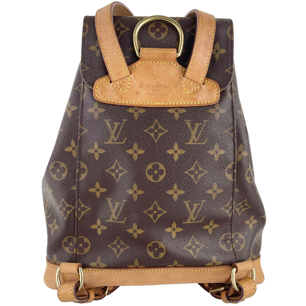 Louis Vuitton Monogram Montsouris MM Coated Canvas Brown Backpack Bag 4943