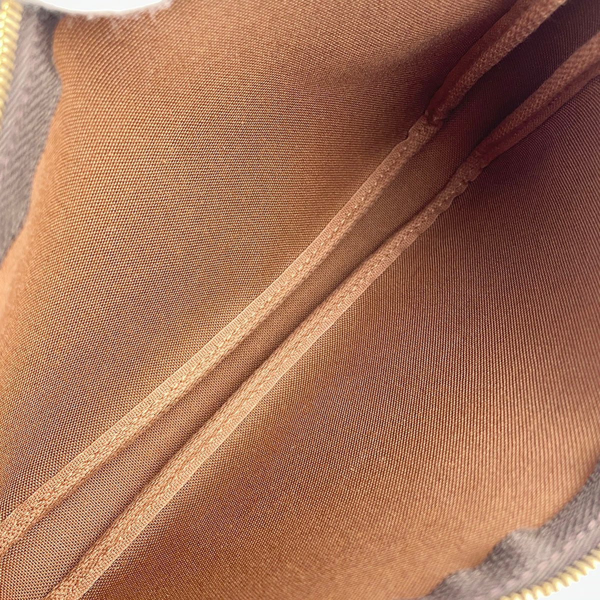 Louis Vuitton Monogram Pochette Accessoires Coated Canvas Brown Handbag 4883