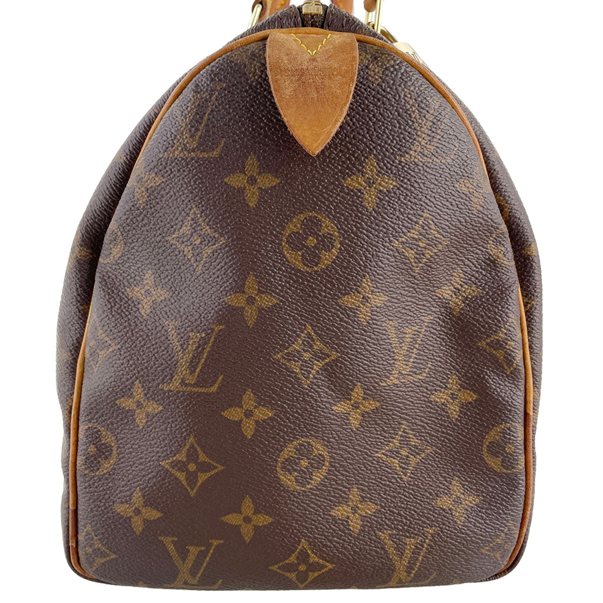 Louis Vuitton Monogram Speedy 30 Coated Canvas Fabric Brown Handbag 4885