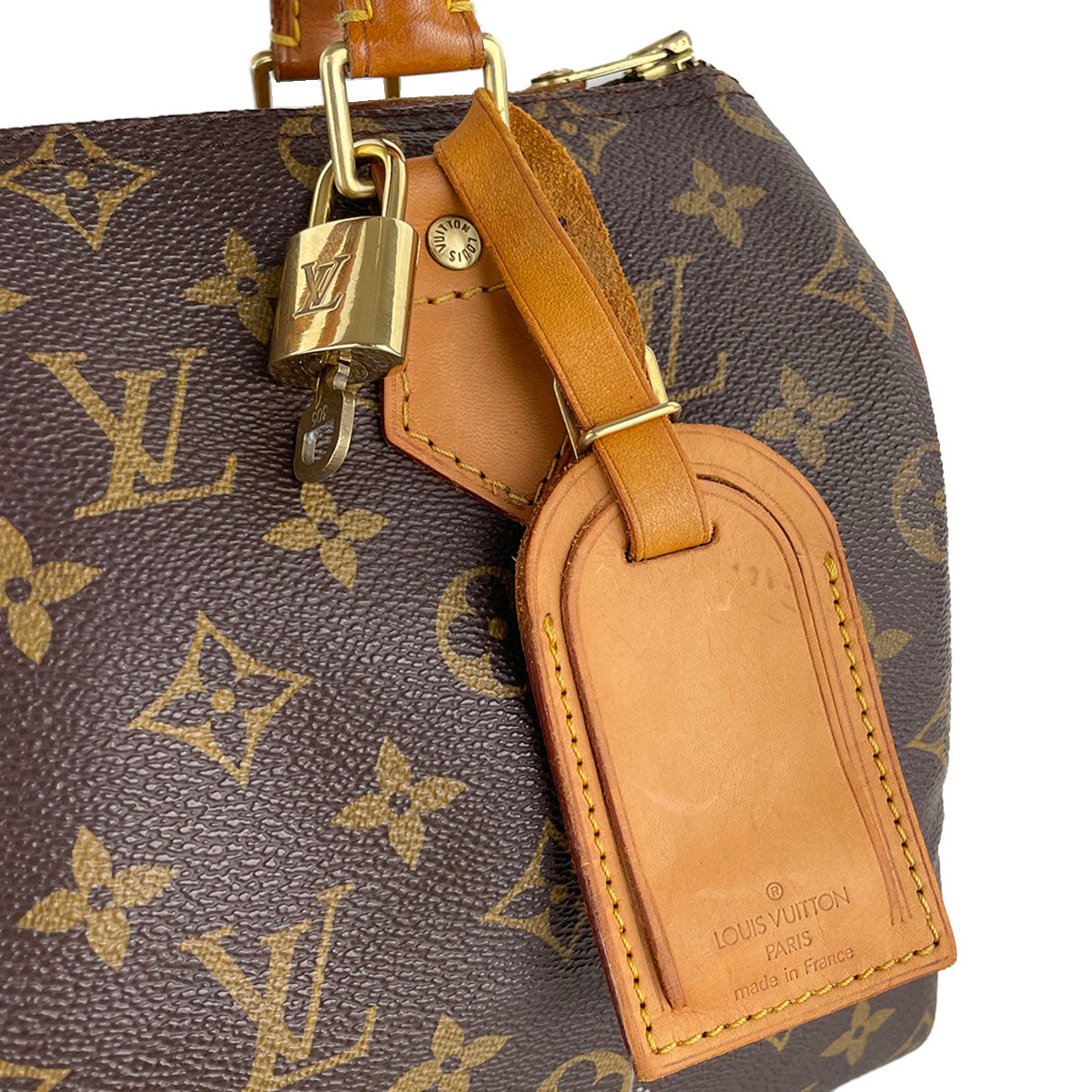 Louis Vuitton Monogram Speedy 25 Coated Canvas Fabric Brown Handbag 4897