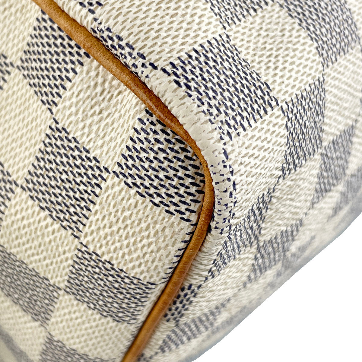 Louis Vuitton Damier Azur Speedy 25 Coated Canvas Fabric White Handbag 4939
