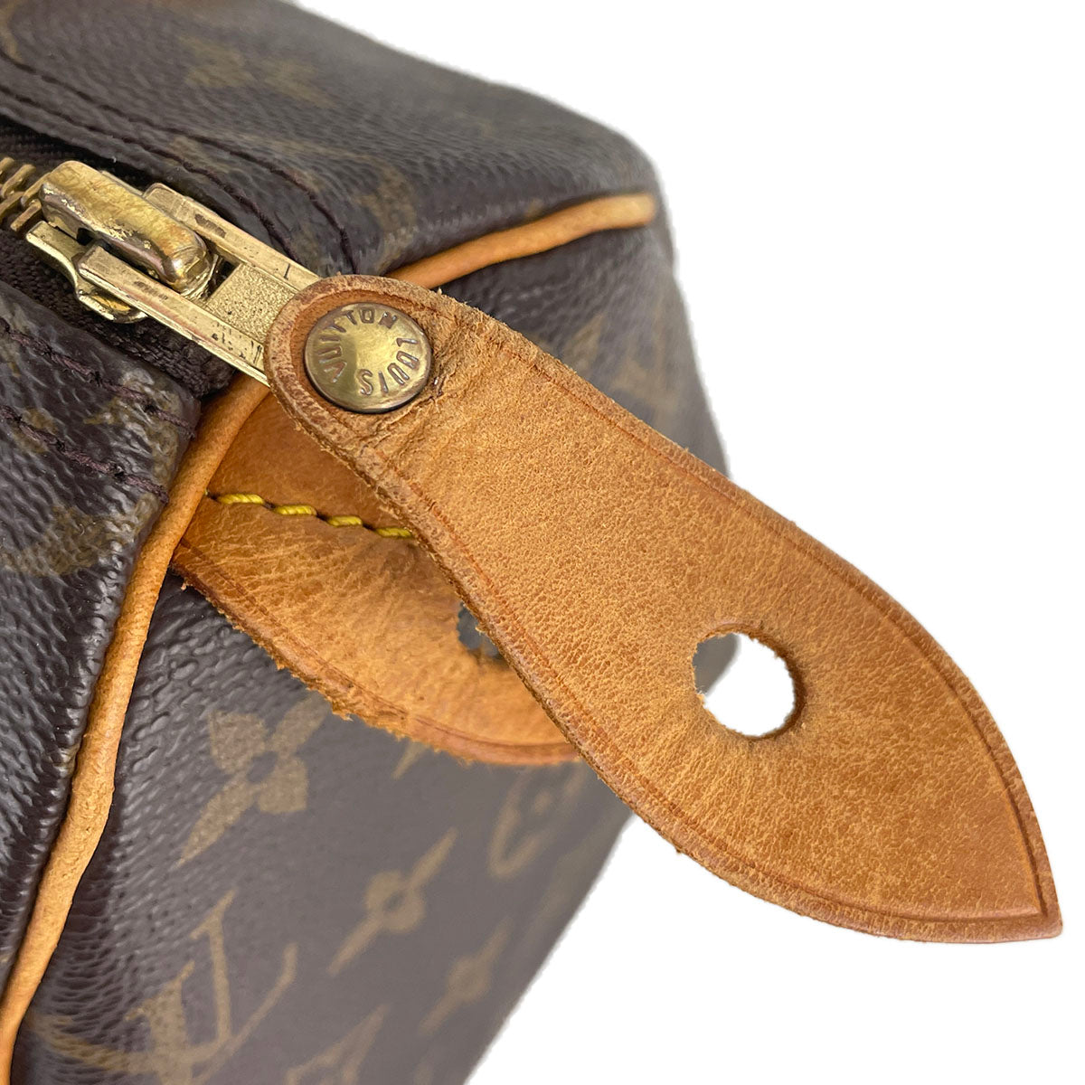 Louis Vuitton Monogram Speedy 25 Coated Canvas Fabric Brown Handbag 4842