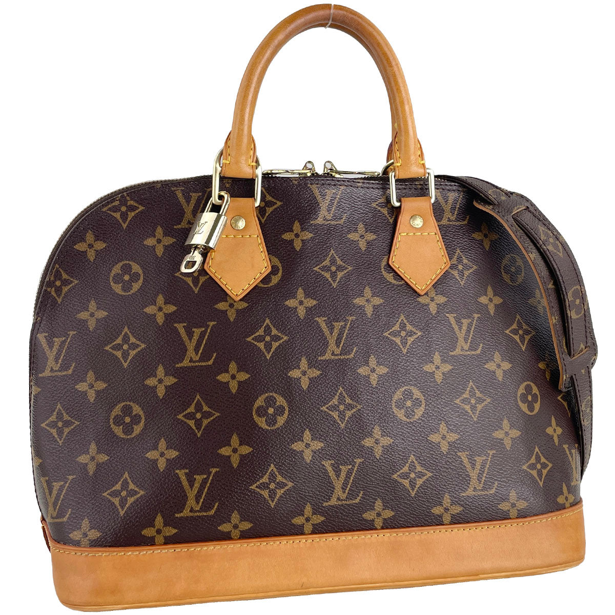 Louis Vuitton Monogram Alma 2way Coated Canvas Fabric Brown Handbag 4882