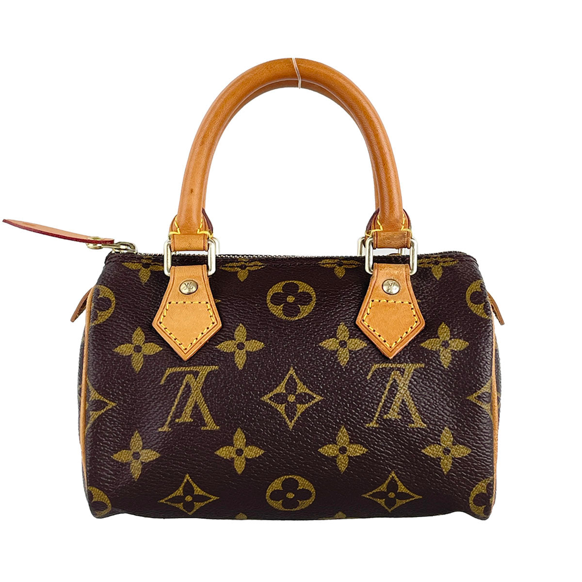Louis Vuitton Monogram Mini speedy Coated Canvas Fabric Brown Handbag 4930