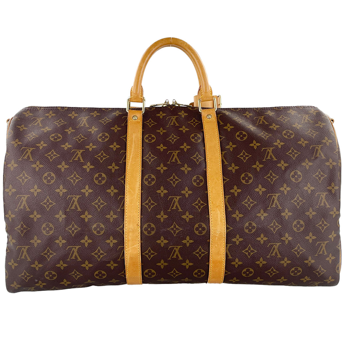 Louis Vuitton Monogram Keepall Bandouliere 55 Coated Canvas Boston Bag 4890