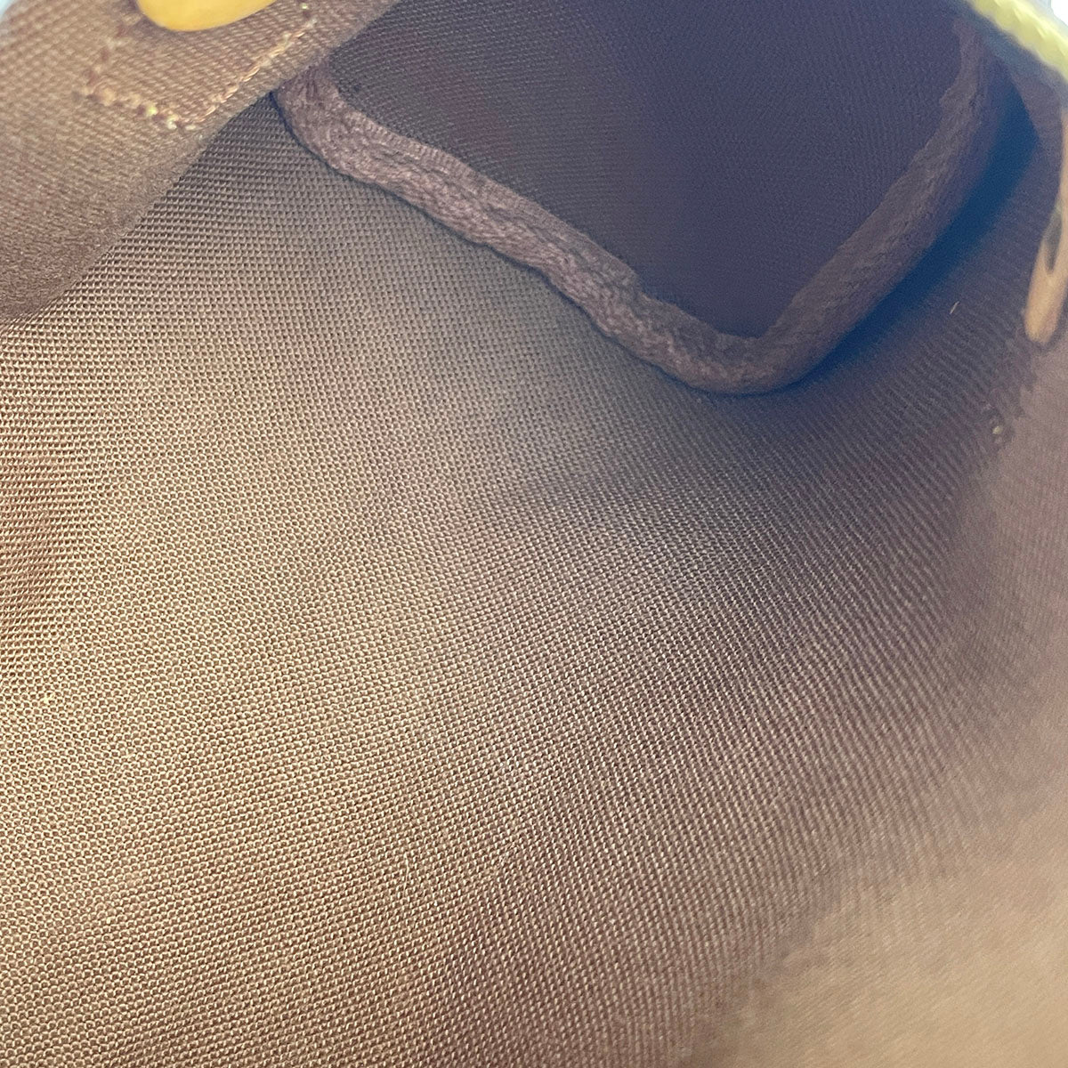 Louis Vuitton Monogram Mini speedy 2way Coated Canvas Fabric Brown Handbag 4853