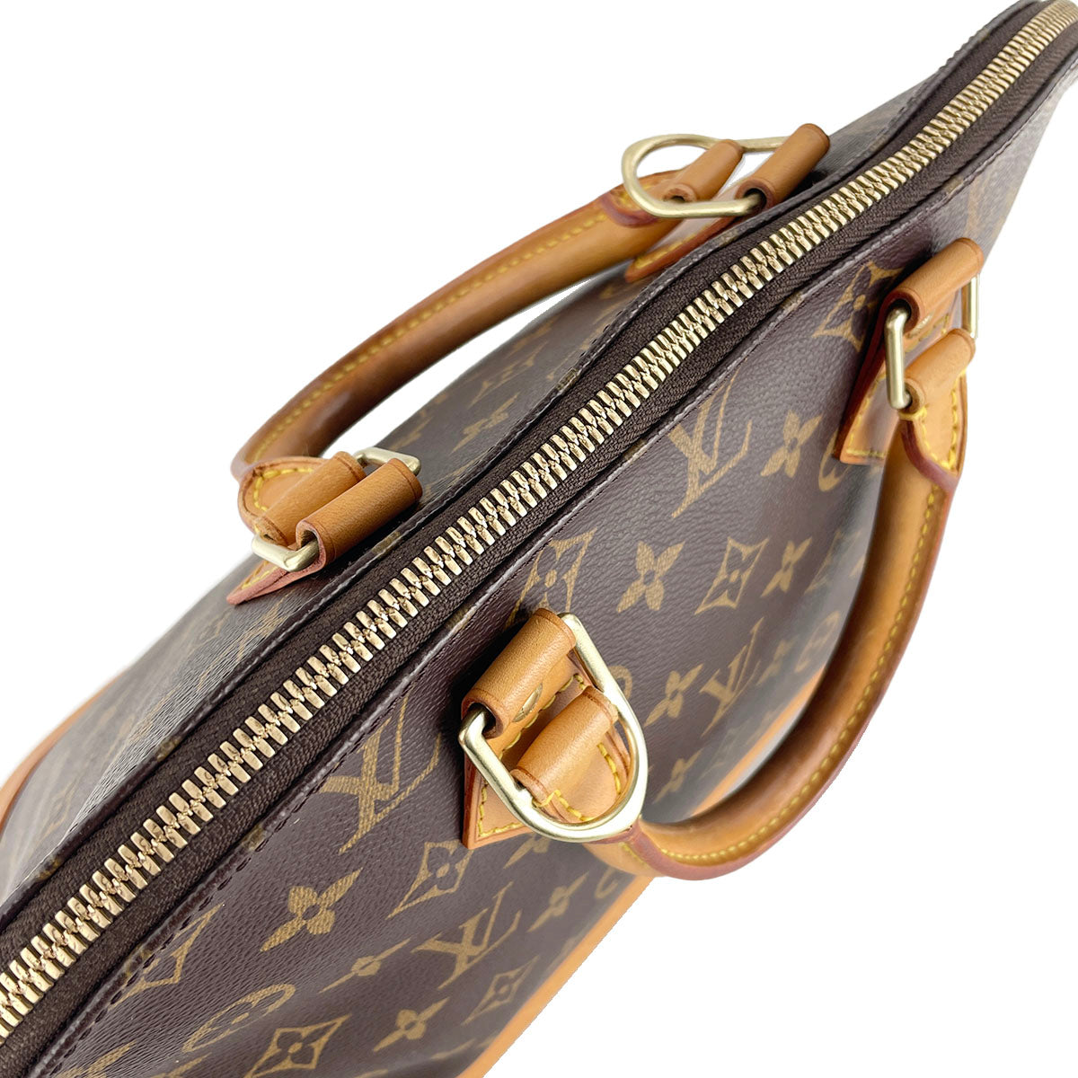Louis Vuitton Monogram Alma 2way Coated Canvas Fabric Brown Handbag 4882