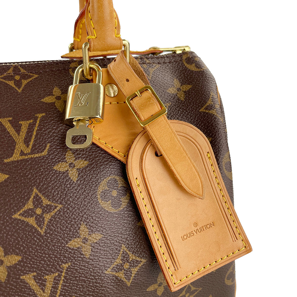 Louis Vuitton Monogram Speedy 25 Coated Canvas Fabric Brown Handbag 4907