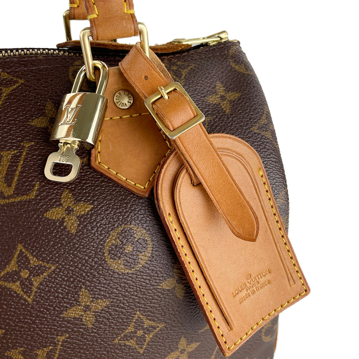 Louis Vuitton Monogram Speedy 25 Coated Canvas Fabric Brown Handbag 4932