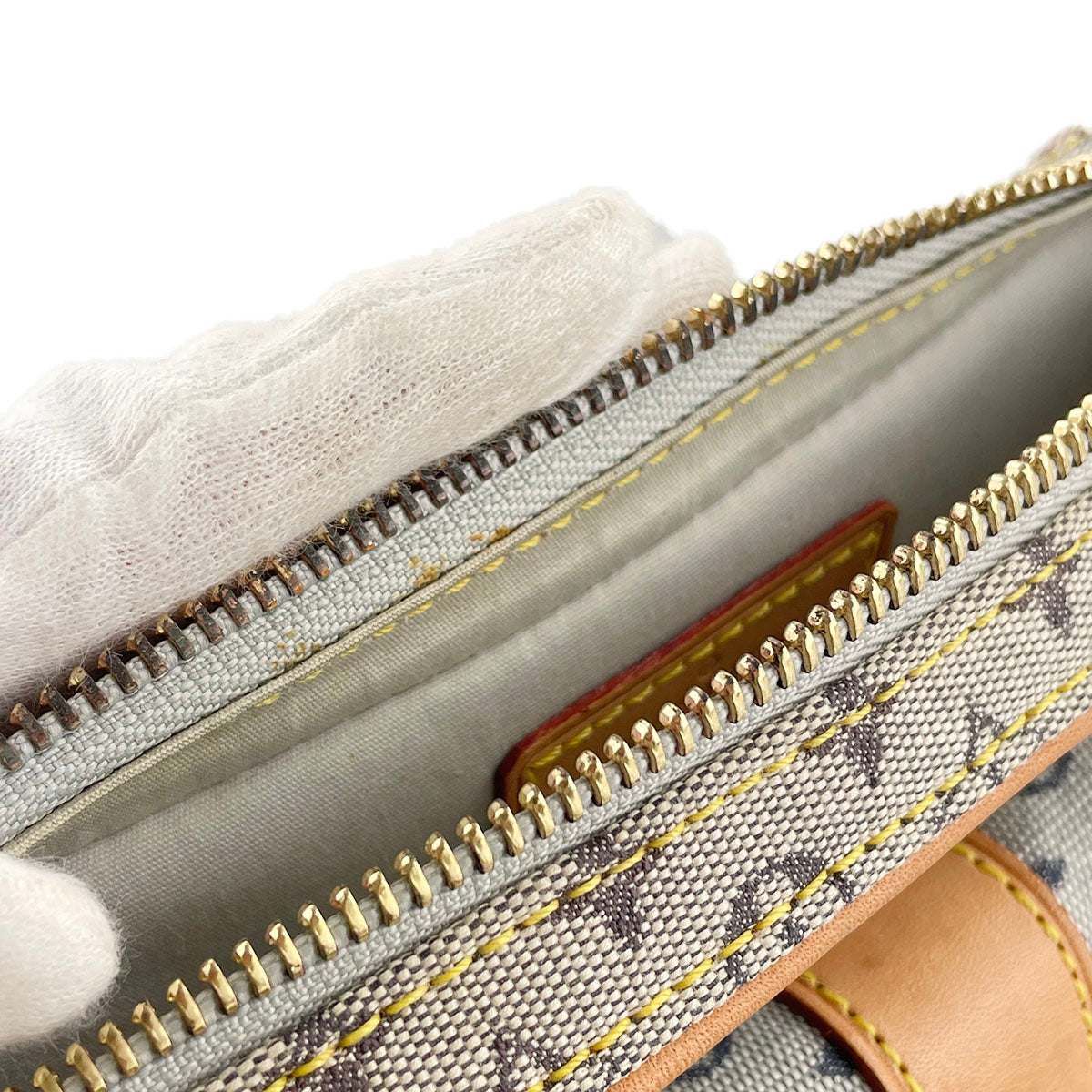 Louis Vuitton Monogram Mini Juliet MM Canvas Fabric Blue Shoulder bag 4918